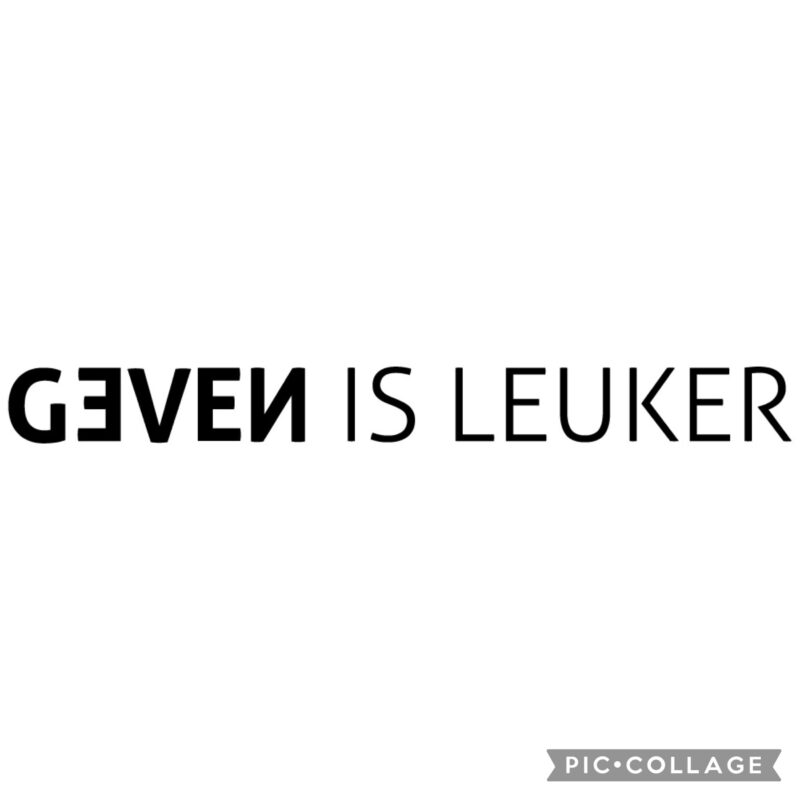 Geven is leuker